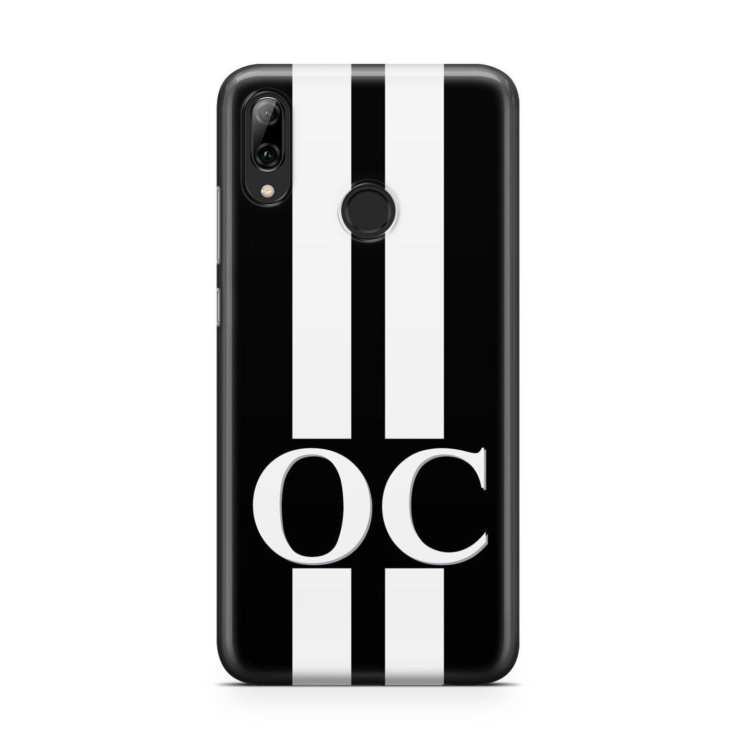 Black Personalised Initials Huawei Y7 2019