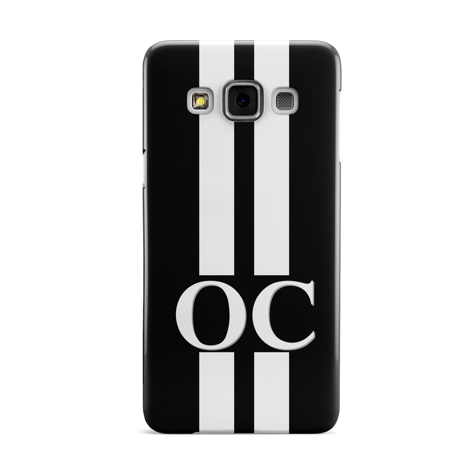 Black Personalised Initials Samsung Galaxy A3 Case