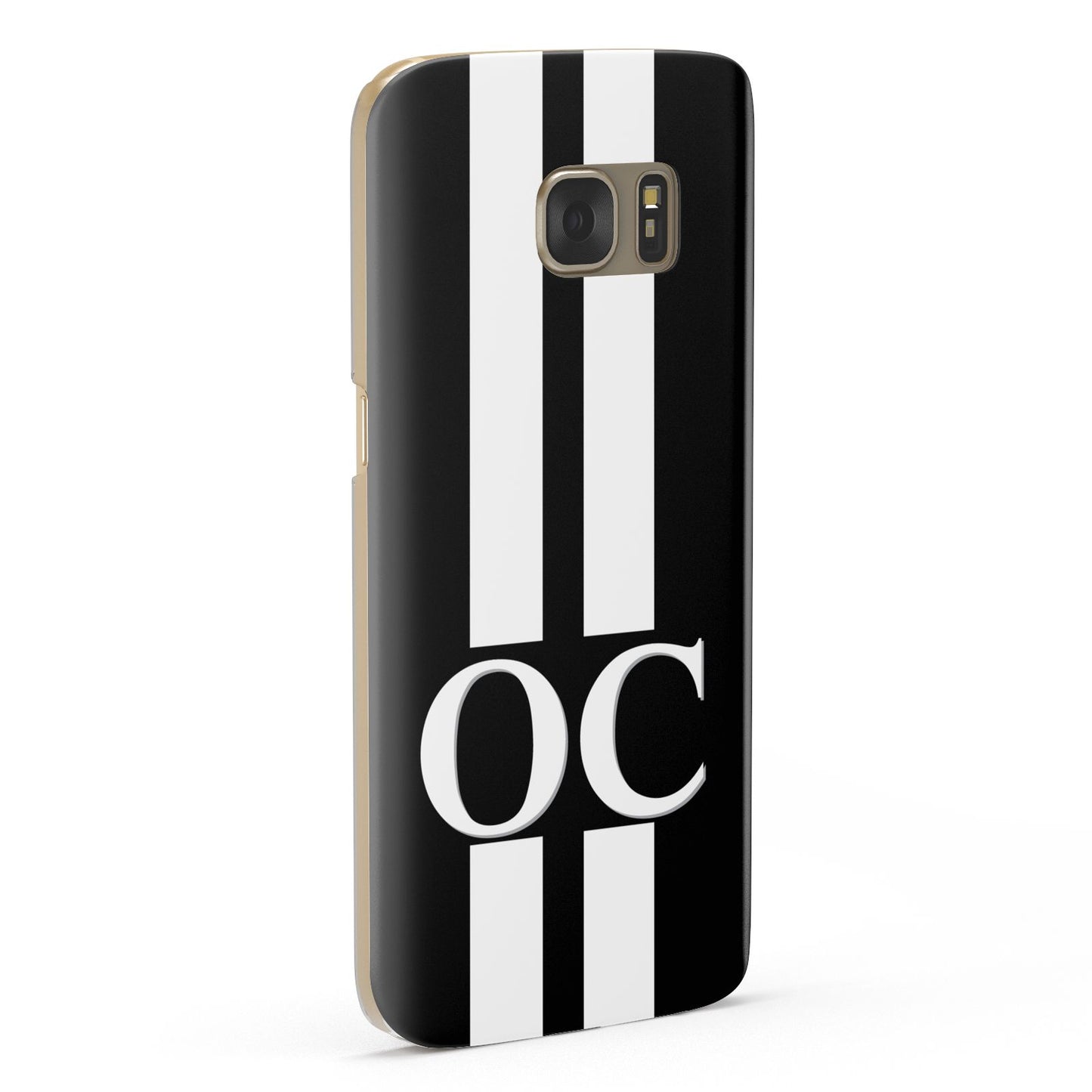 Black Personalised Initials Samsung Galaxy Case Fourty Five Degrees