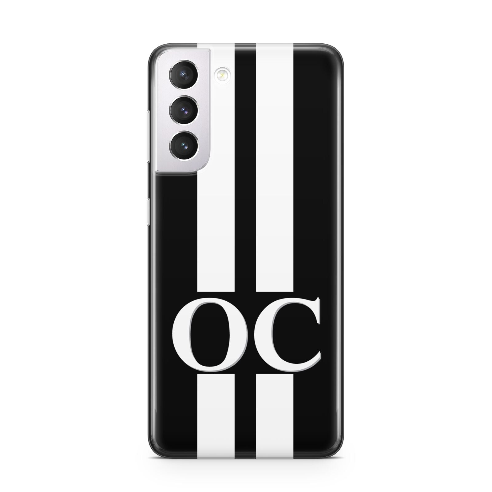 Black Personalised Initials Samsung S21 Case