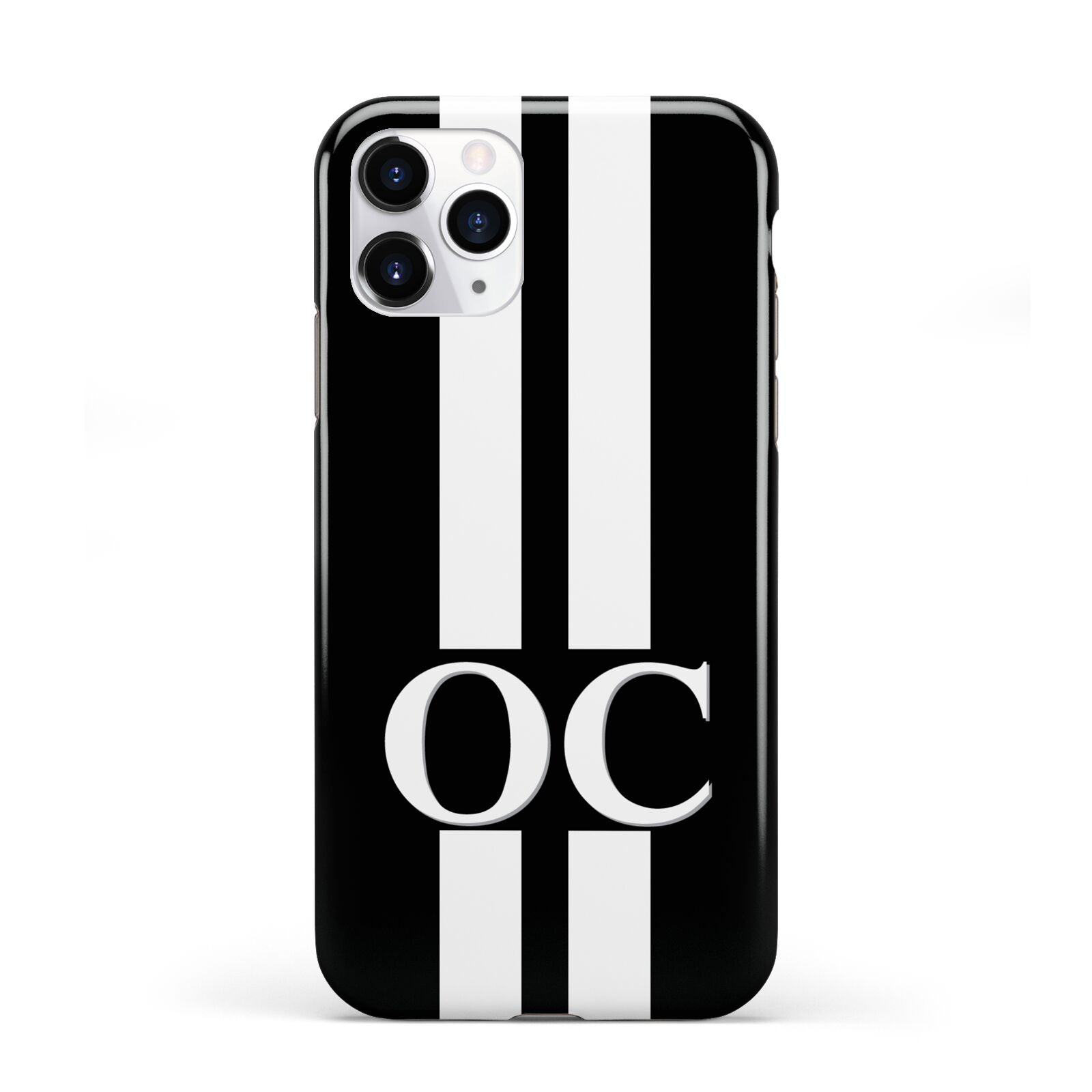 Black Personalised Initials iPhone 11 Pro 3D Tough Case