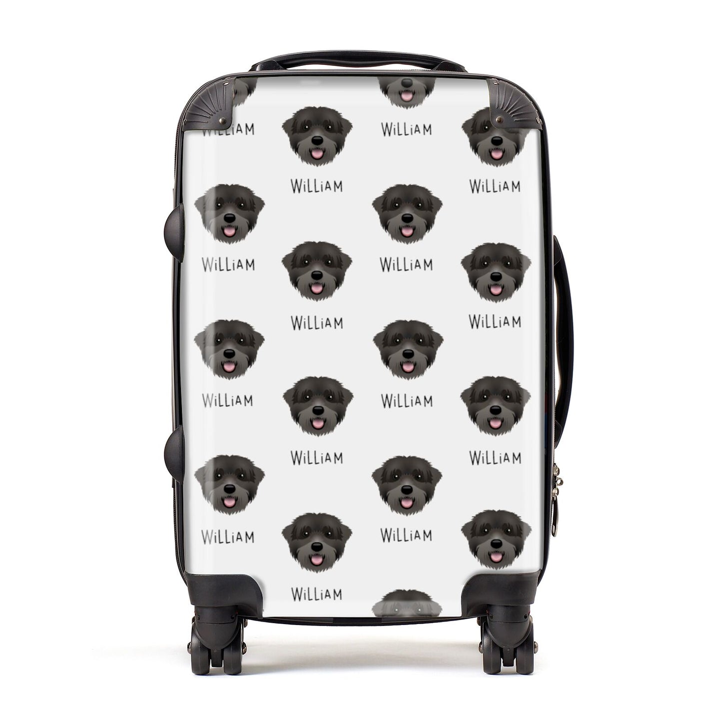 Black Russian Terrier Icon with Name Suitcase