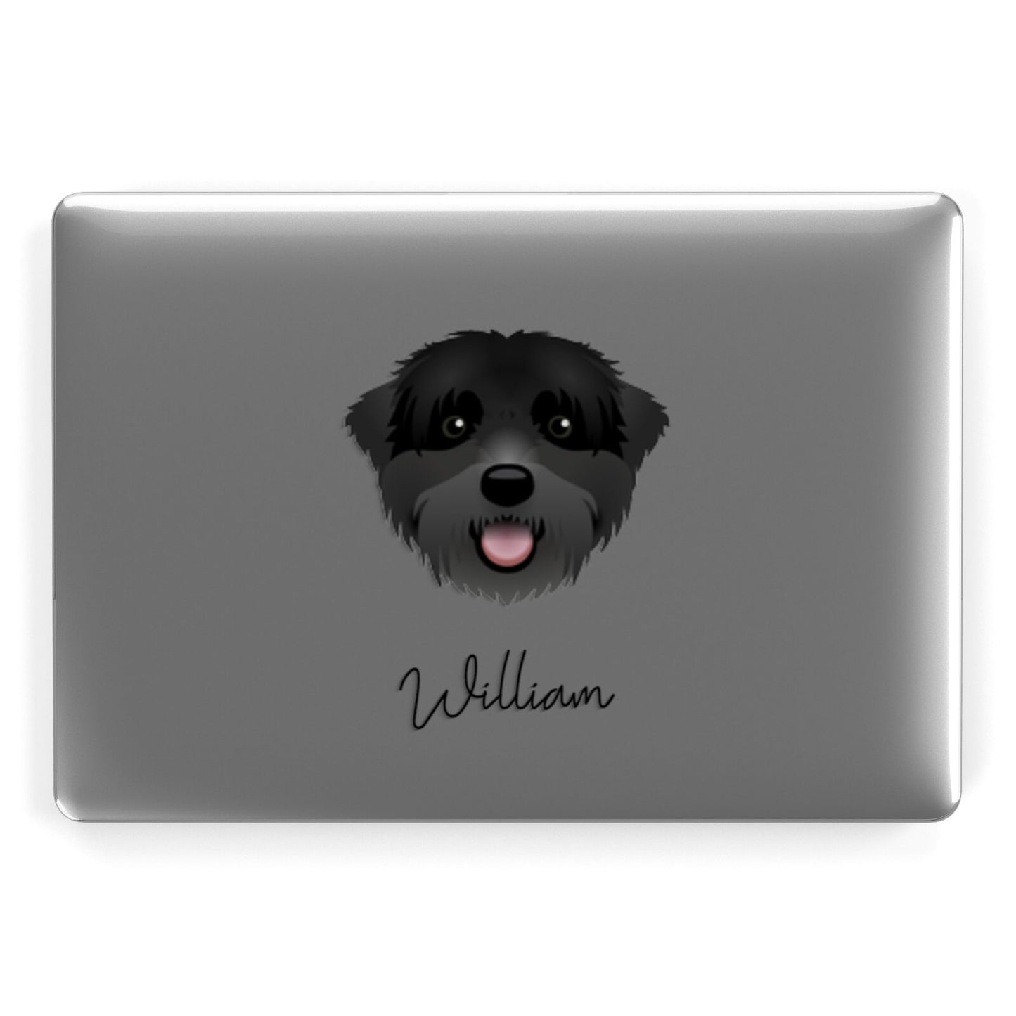 Black Russian Terrier Personalised Apple MacBook Case