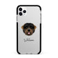 Black Russian Terrier Personalised Apple iPhone 11 Pro Max in Silver with Black Impact Case