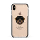 Black Russian Terrier Personalised Apple iPhone Xs Max Impact Case Black Edge on Gold Phone