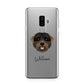 Black Russian Terrier Personalised Samsung Galaxy S9 Plus Case on Silver phone