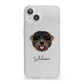 Black Russian Terrier Personalised iPhone 13 Clear Bumper Case