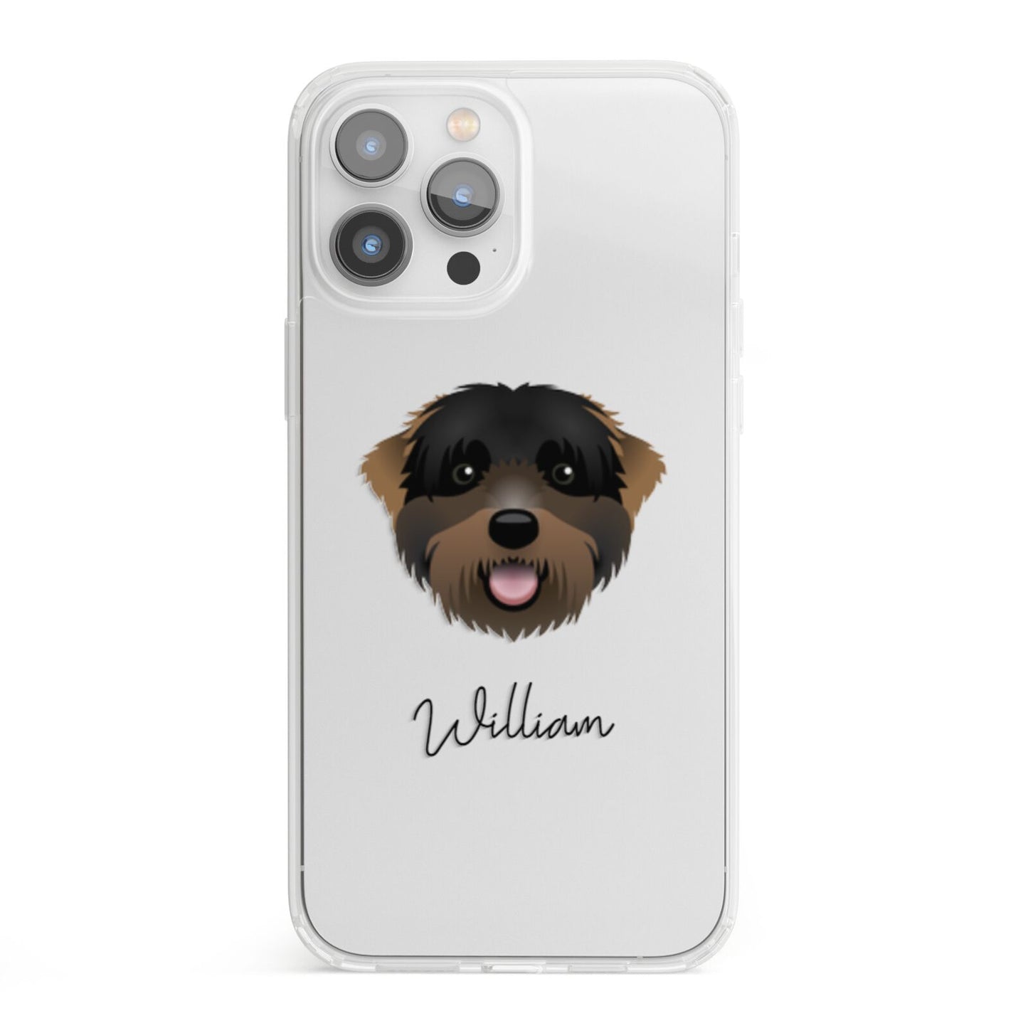 Black Russian Terrier Personalised iPhone 13 Pro Max Clear Bumper Case