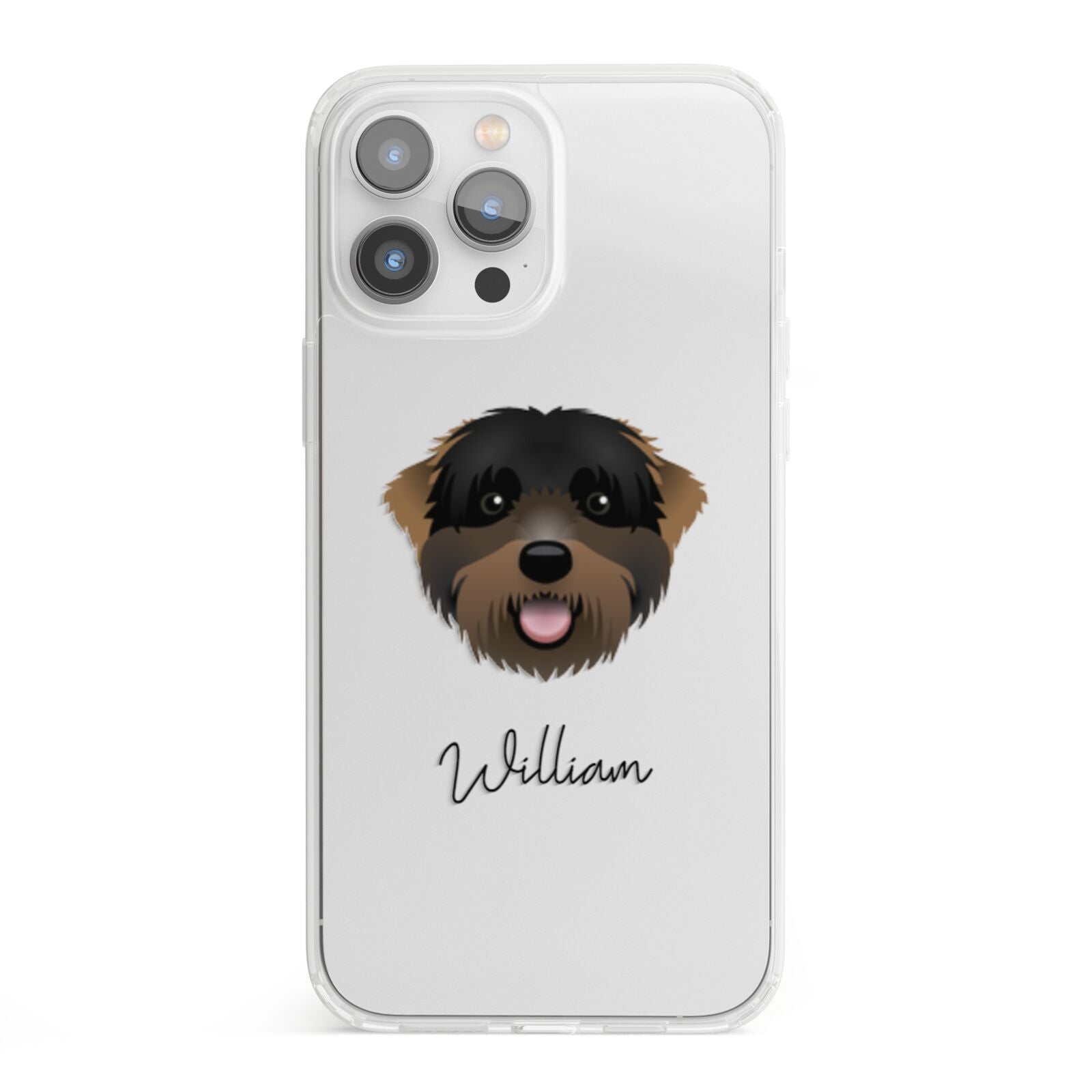 Black Russian Terrier Personalised iPhone 13 Pro Max Clear Bumper Case