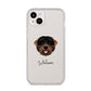 Black Russian Terrier Personalised iPhone 14 Plus Clear Tough Case Starlight