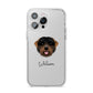 Black Russian Terrier Personalised iPhone 14 Pro Max Clear Tough Case Silver