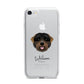 Black Russian Terrier Personalised iPhone 7 Bumper Case on Silver iPhone