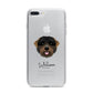 Black Russian Terrier Personalised iPhone 7 Plus Bumper Case on Silver iPhone