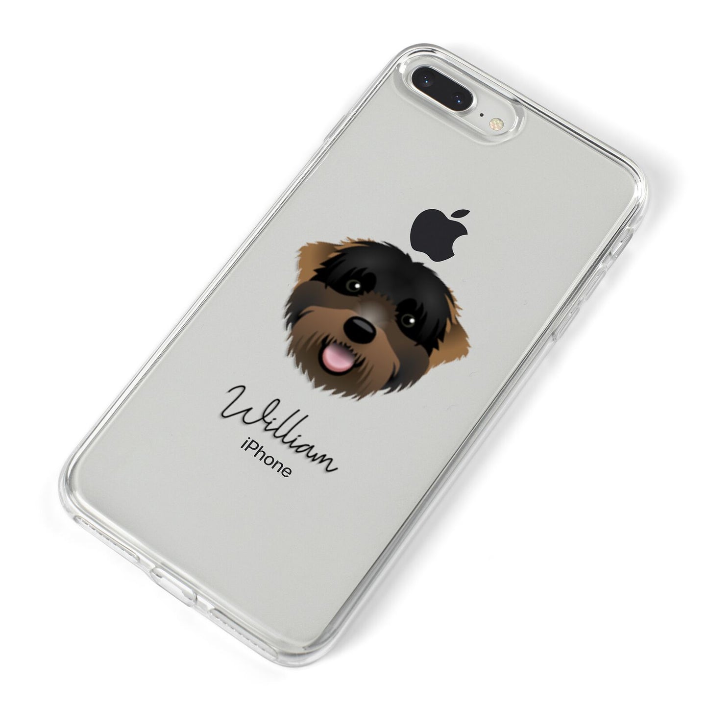 Black Russian Terrier Personalised iPhone 8 Plus Bumper Case on Silver iPhone Alternative Image