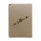Black Sloped Handwritten Name Apple iPad Gold Case