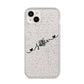Black Sloped Handwritten Name iPhone 14 Plus Glitter Tough Case Starlight