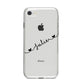 Black Sloped Handwritten Name iPhone 8 Bumper Case on Silver iPhone