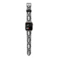 Black Snakeskin Apple Watch Strap Size 38mm with Silver Hardware