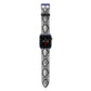Black Snakeskin Apple Watch Strap with Blue Hardware