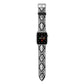 Black Snakeskin Apple Watch Strap with Silver Hardware