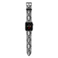 Black Snakeskin Apple Watch Strap with Space Grey Hardware