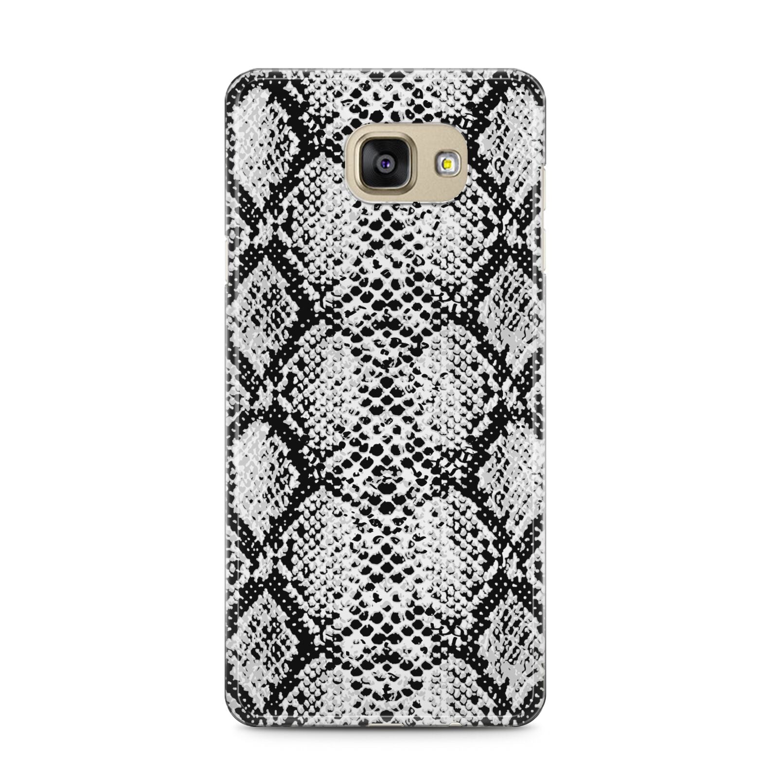 Black Snakeskin Samsung Galaxy A5 2016 Case on gold phone