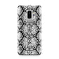 Black Snakeskin Samsung Galaxy S9 Plus Case on Silver phone