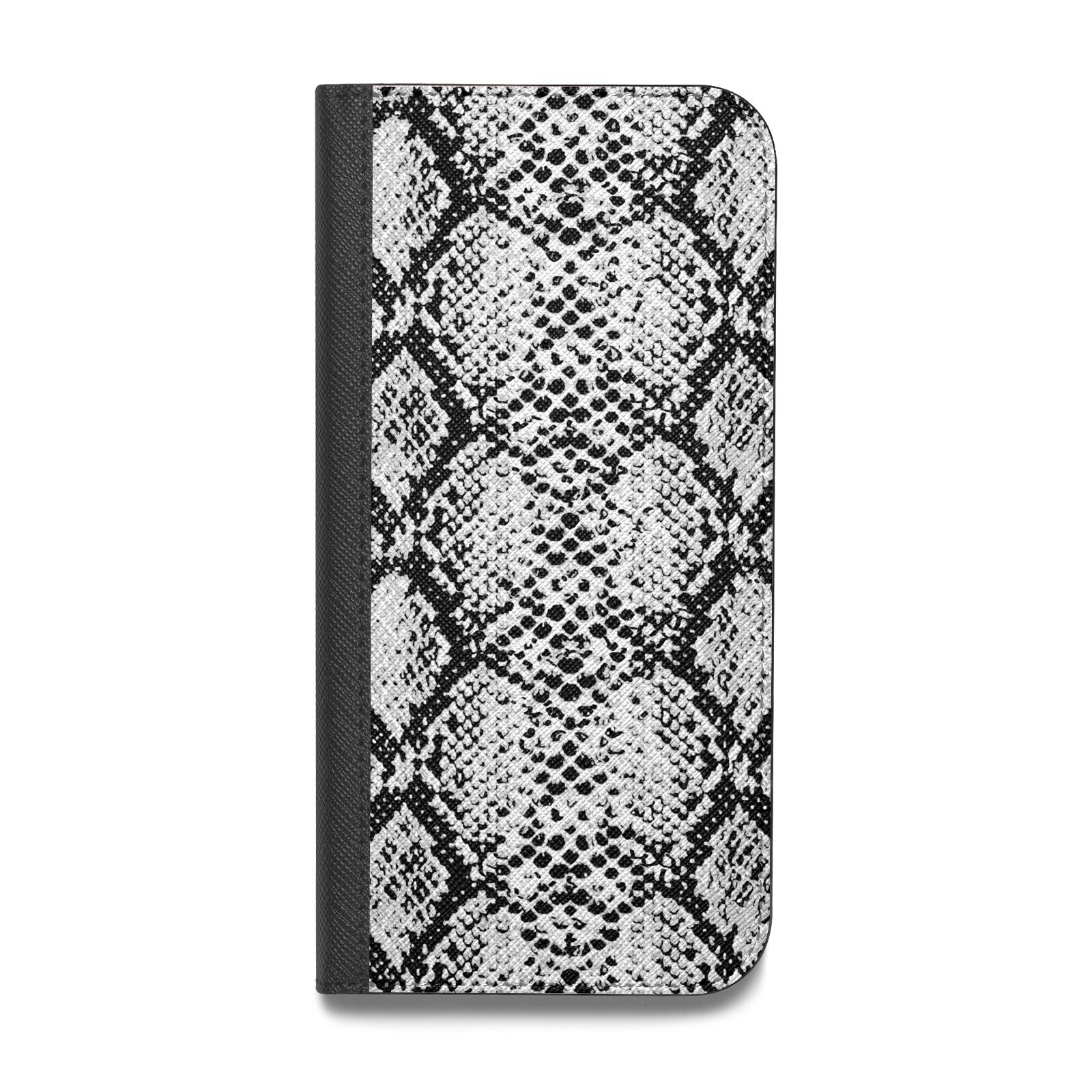 Black Snakeskin Vegan Leather Flip Samsung Case