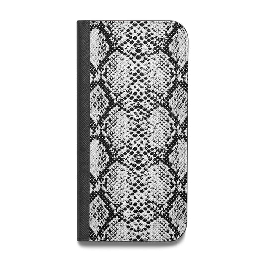 Black Snakeskin Vegan Leather Flip Samsung Case