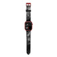 Black Space Apple Watch Strap Size 38mm with Red Hardware