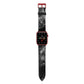 Black Space Apple Watch Strap with Red Hardware