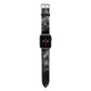 Black Space Apple Watch Strap with Silver Hardware
