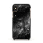 Black Space Apple iPhone Xs Impact Case Black Edge on Gold Phone