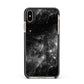 Black Space Apple iPhone Xs Max Impact Case Black Edge on Gold Phone