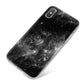 Black Space iPhone X Bumper Case on Silver iPhone