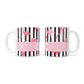 Black Striped Flamingo 10oz Mug Alternative Image 3