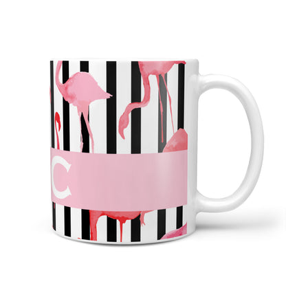 Black Striped Flamingo 10oz Mug