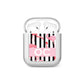 Black Striped Flamingo AirPods Case