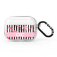 Black Striped Flamingo AirPods Pro Clear Case