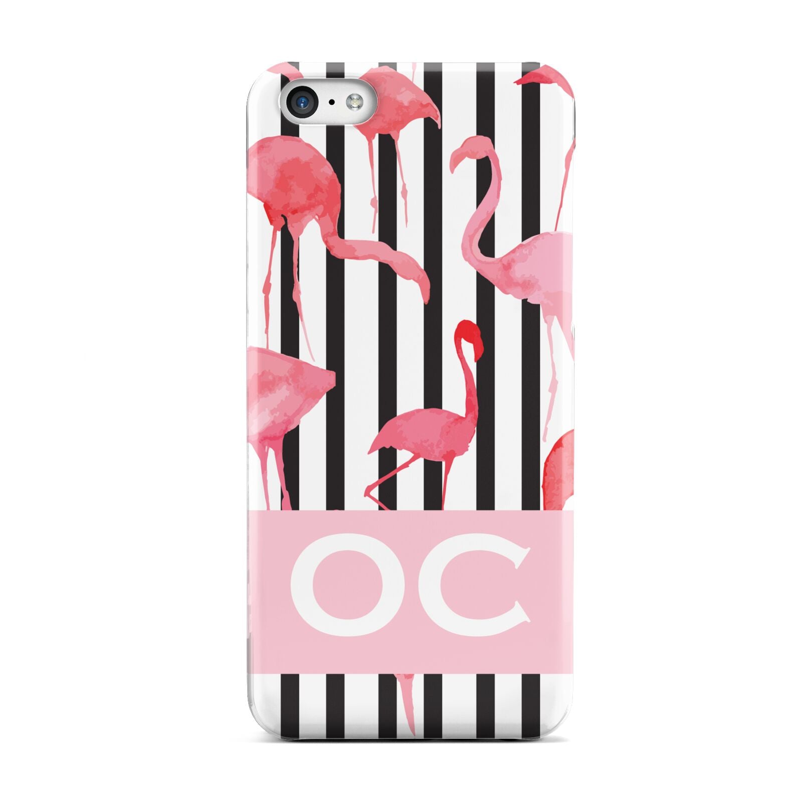 Black Striped Flamingo Apple iPhone 5c Case