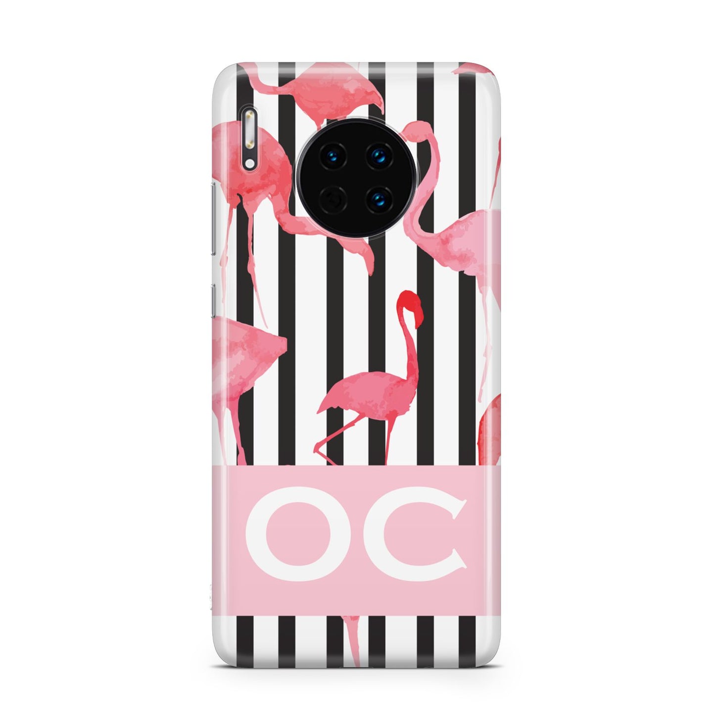 Black Striped Flamingo Huawei Mate 30