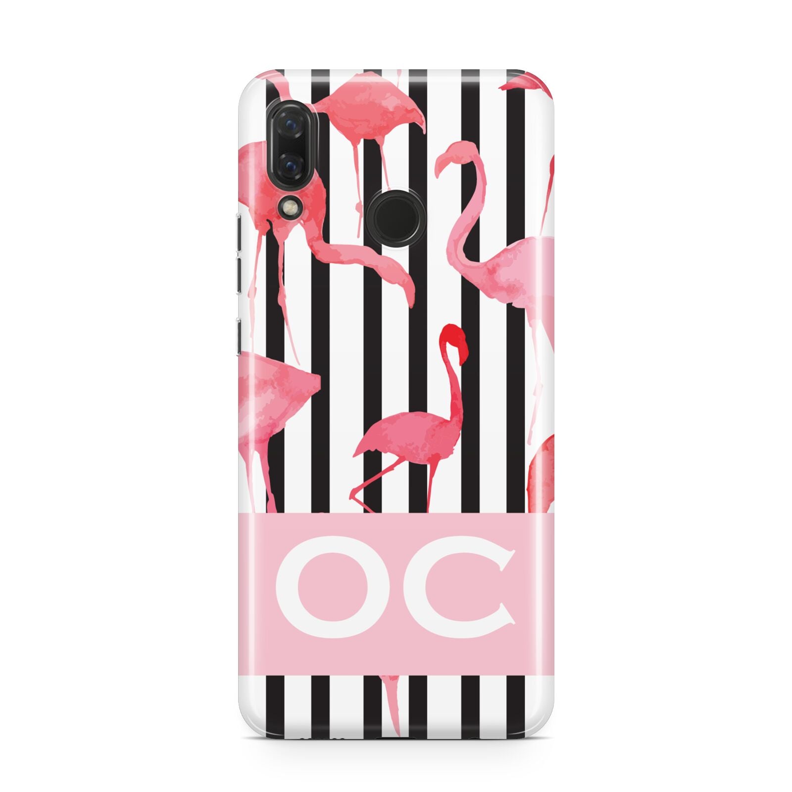 Black Striped Flamingo Huawei Nova 3 Phone Case