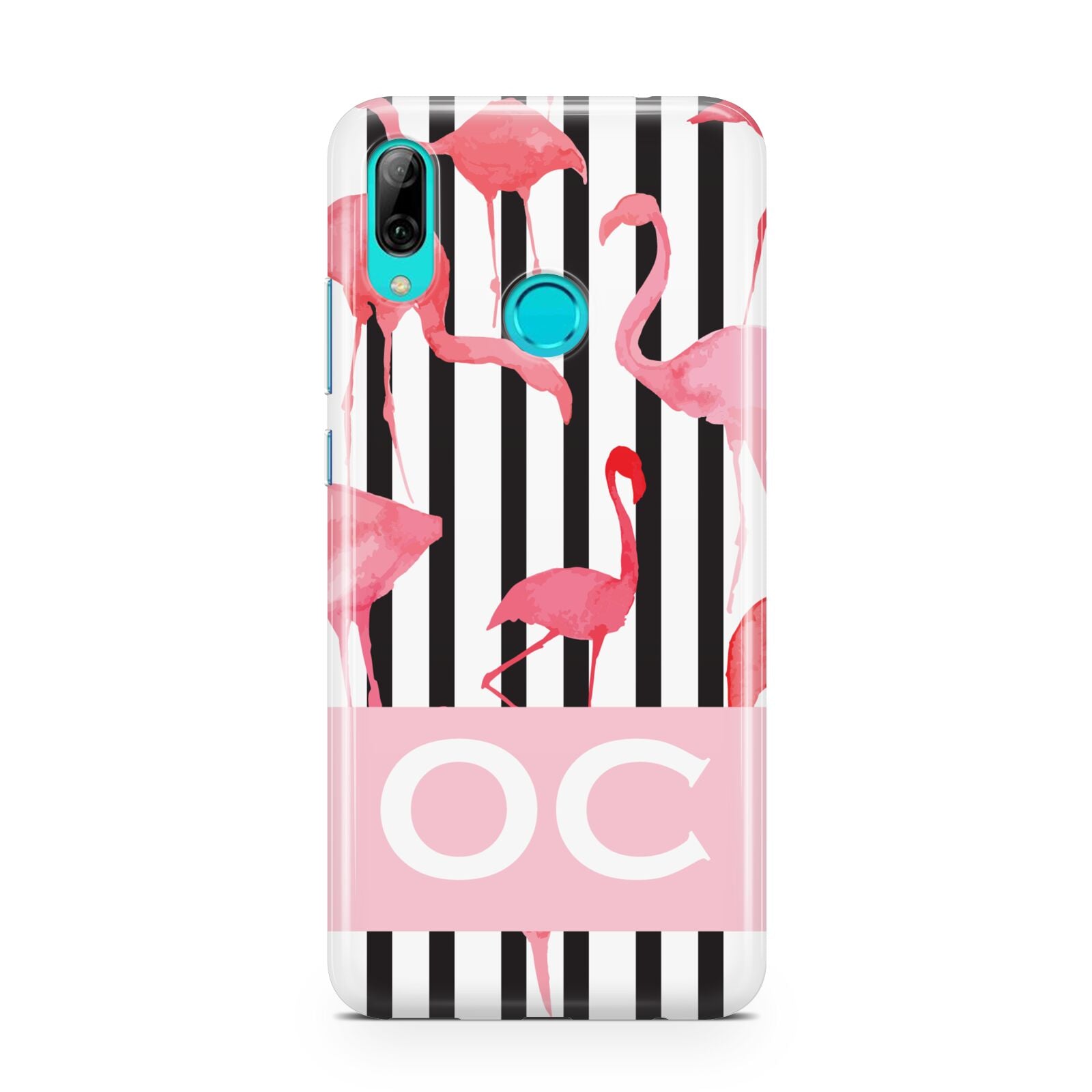 Black Striped Flamingo Huawei P Smart 2019 Case