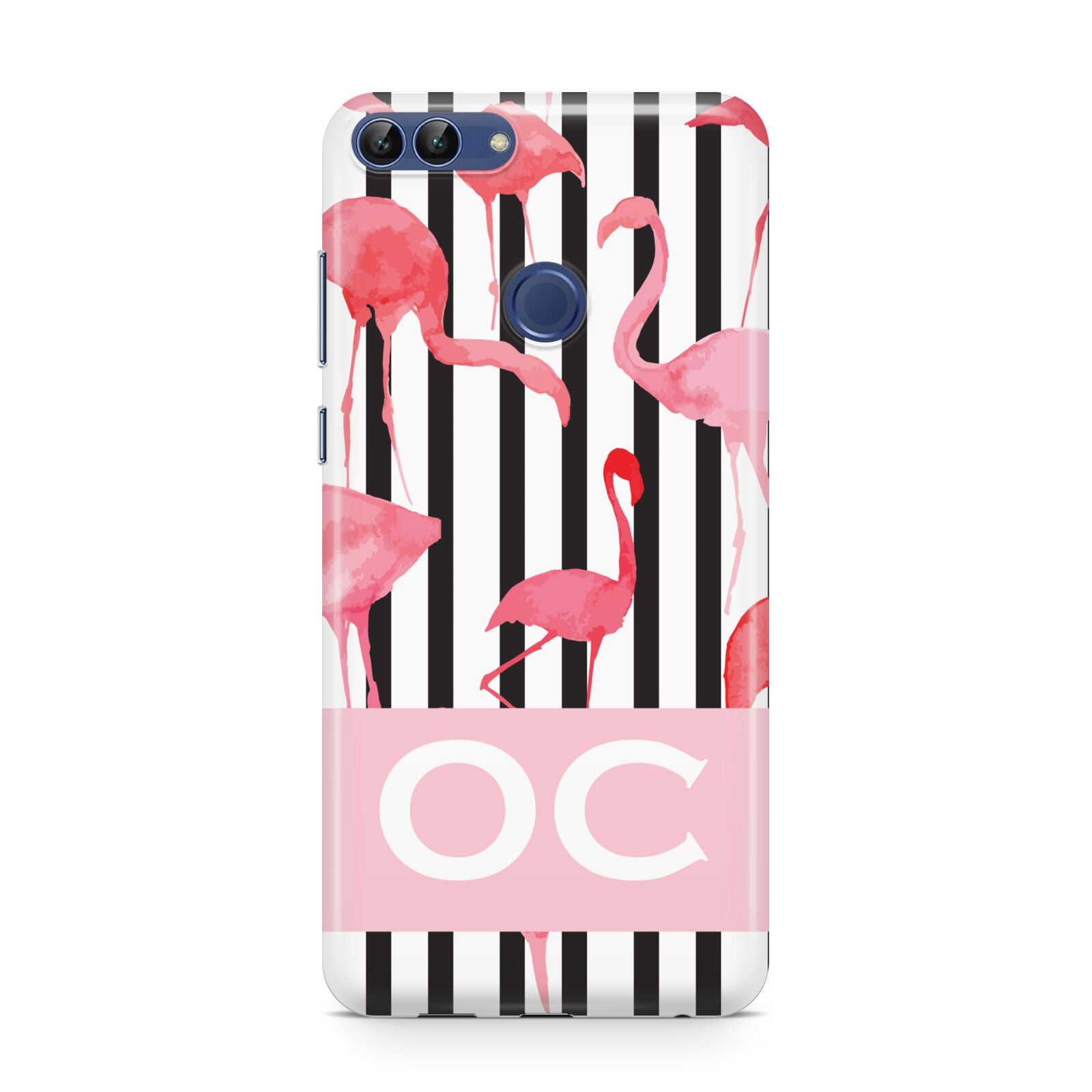 Black Striped Flamingo Huawei P Smart Case