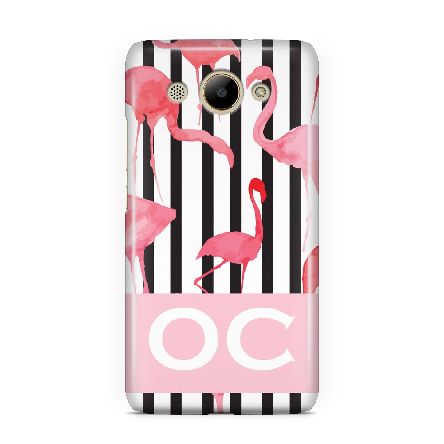 Black Striped Flamingo Huawei Y3 2017