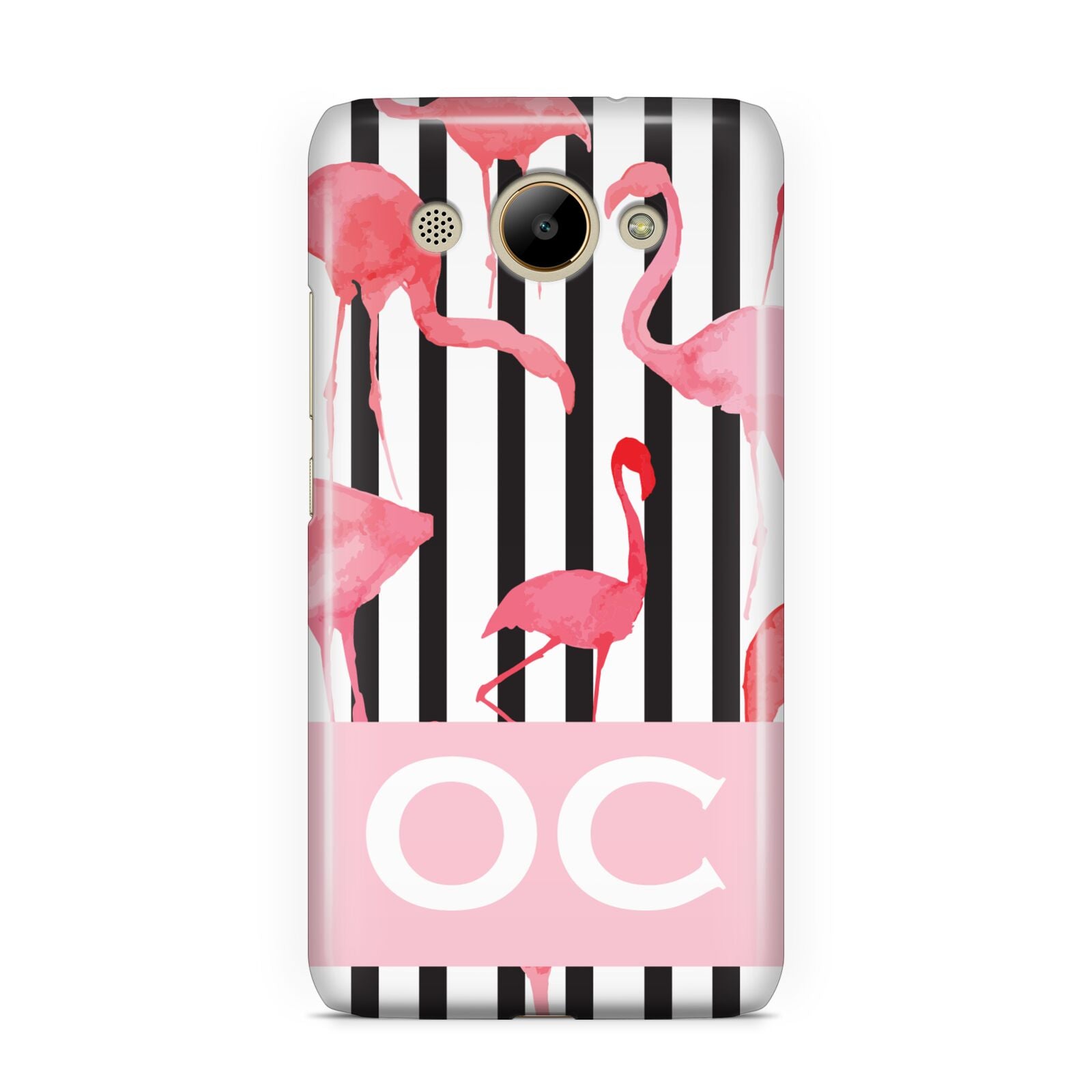 Black Striped Flamingo Huawei Y3 2017