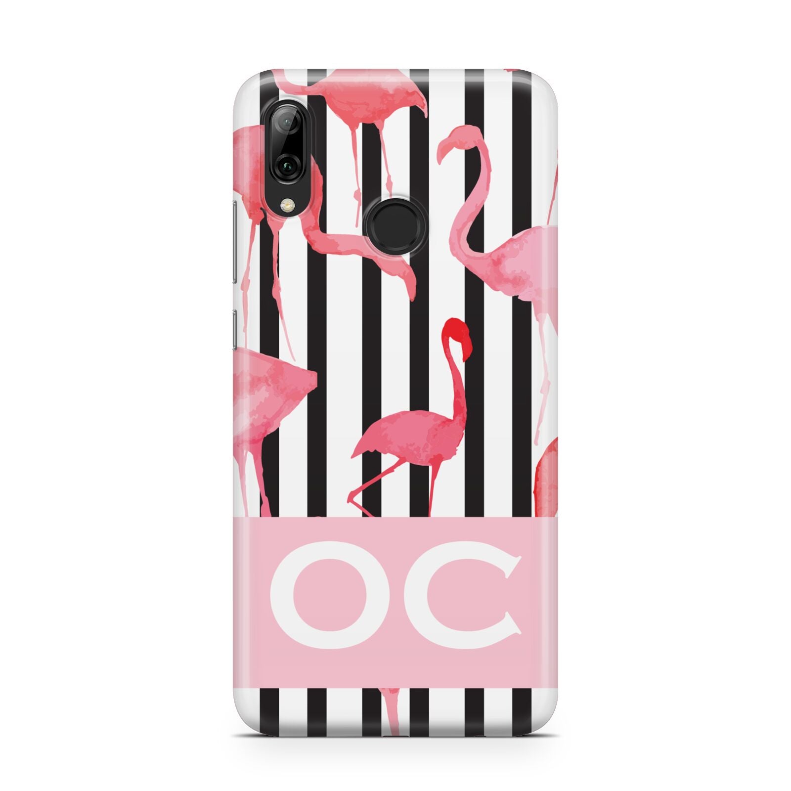 Black Striped Flamingo Huawei Y7 2019