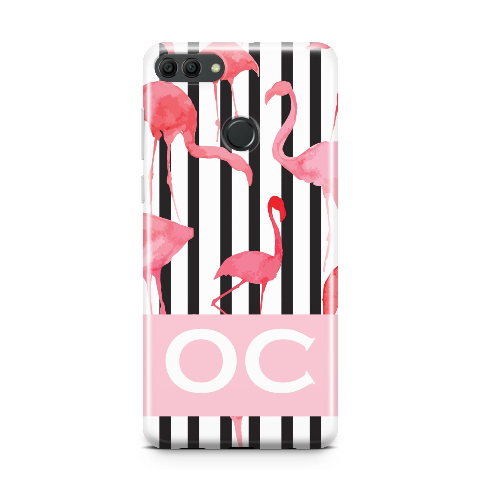 Black Striped Flamingo Huawei Y9 2018