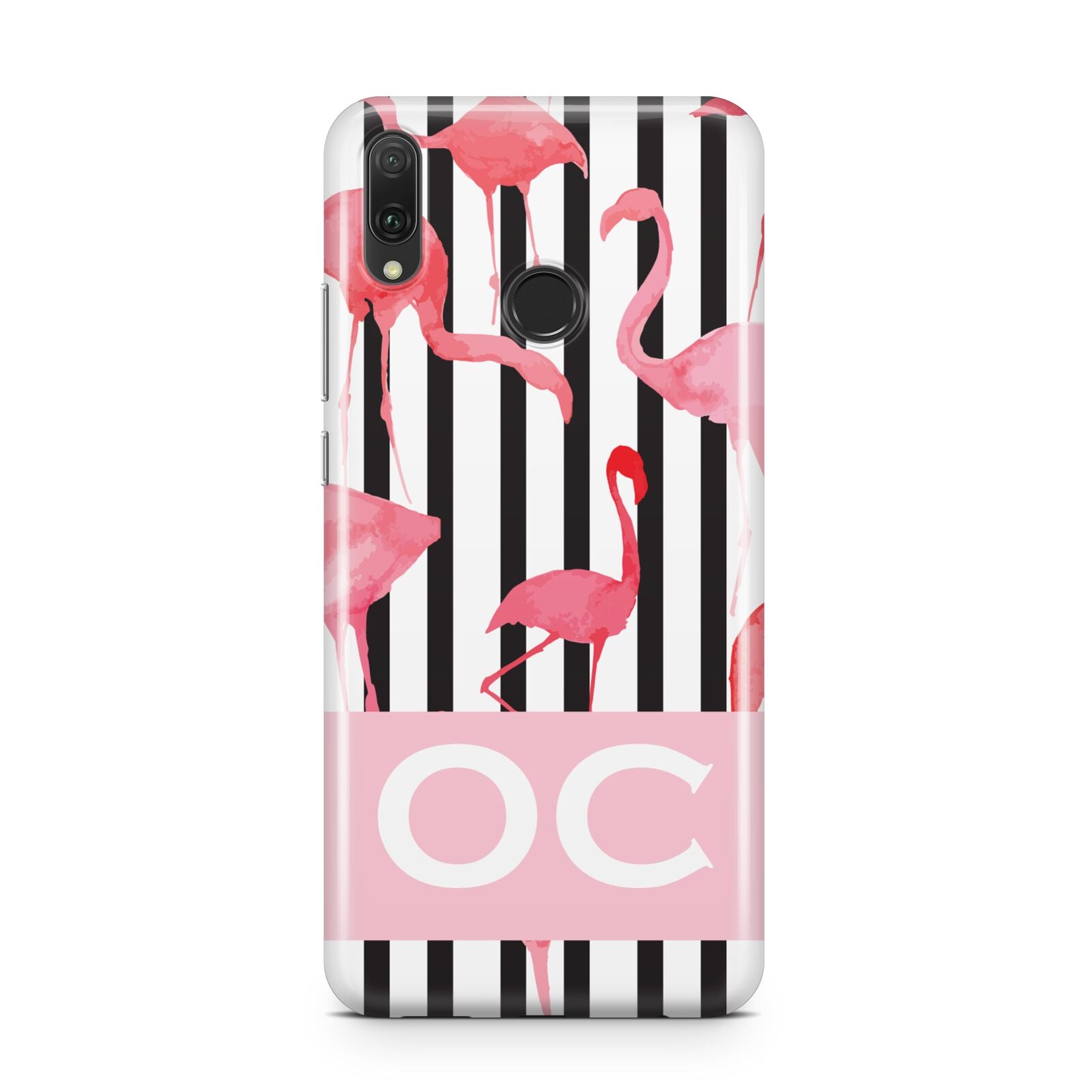Black Striped Flamingo Huawei Y9 2019