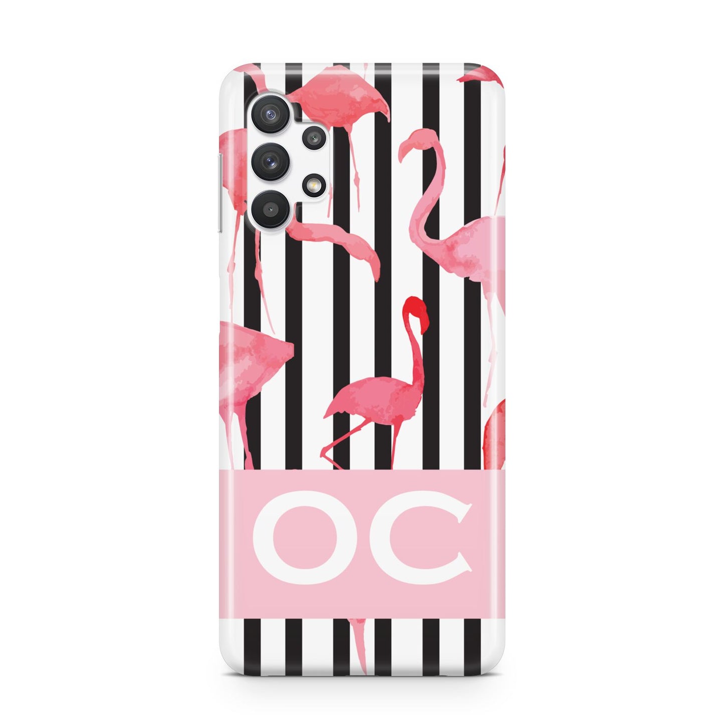 Black Striped Flamingo Samsung A32 5G Case